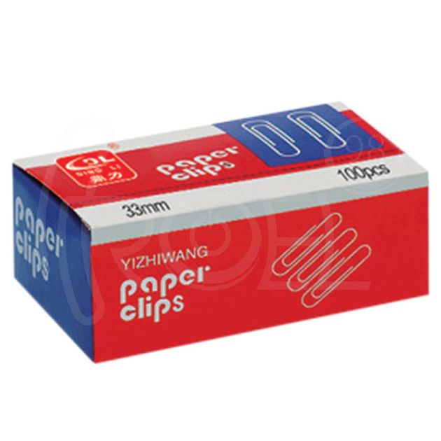 Кламери DL, метални, 33 мм., 100 броя main product photo