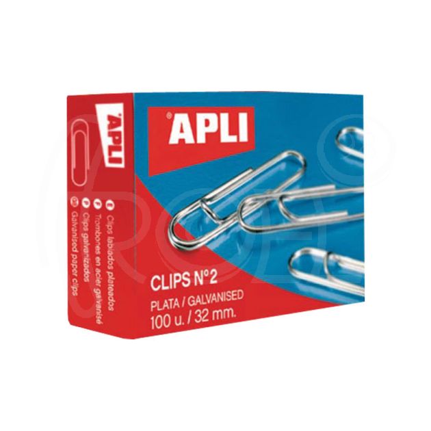 Кламери APLI, заоблени, 32 мм, 100 броя main product photo