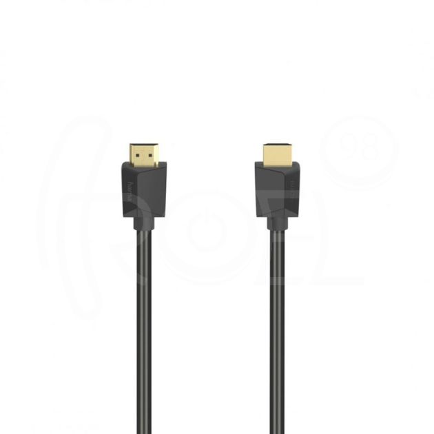 Кабел HAMA High Speed, HDMI мъжко - HDMI мъжко, 8K, 48GB/s, Ethernet , 2 м, позл. конектори, черен main product photo