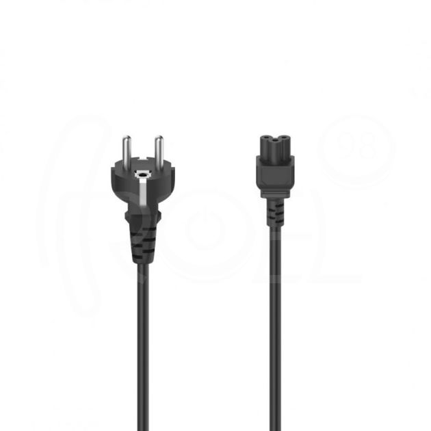 Захранващ кабел HAMA, Шуко, 3pin ( IEC C5 ) женско, 1.5 м, черен main product photo