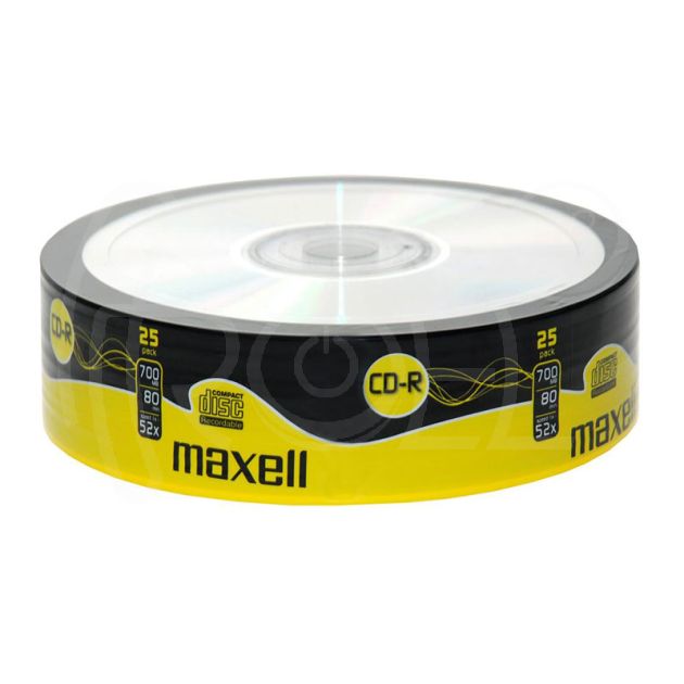 CD-R80 диск MAXELL, 700MB, 52x, целофан, 25 бр. main product photo