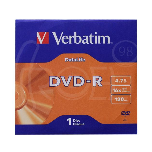 DVD - R диск VERBATIM 4.7GB, 16x в картонена кутия main product photo