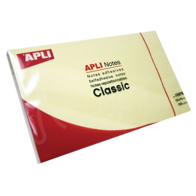 Самозалепващи листчета APLI, 125 x 75 мм, жълти main product photo