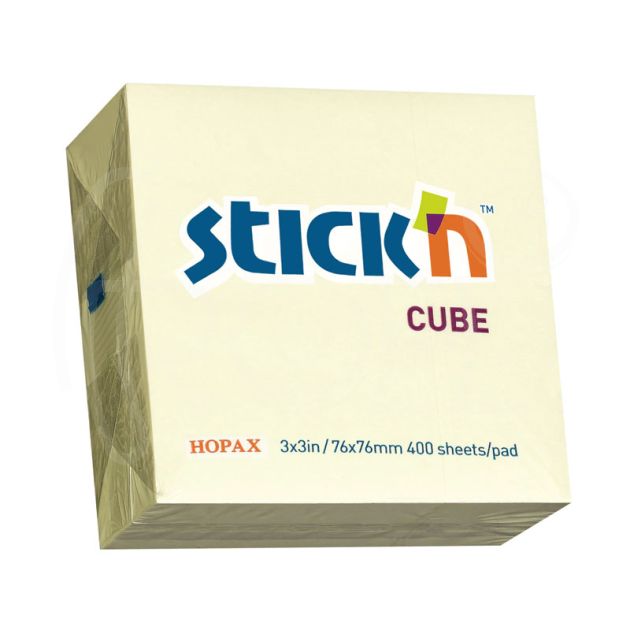 Самозалепващи листчета Stick`N, пастел, 76 x 76 мм, жълти main product photo