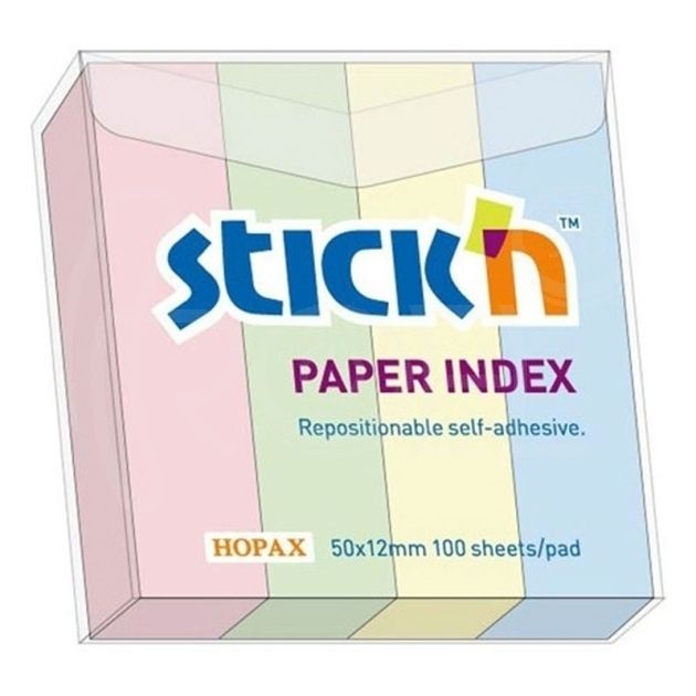 Индекси Stick`N, пастел, 50 x 12 мм, 4 x 100 л., цветни main product photo