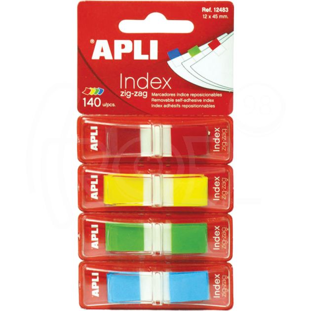 Индекси Apli Zig-Zag, пастел, 12 x 45 мм, 4 x 35 бр. main product photo