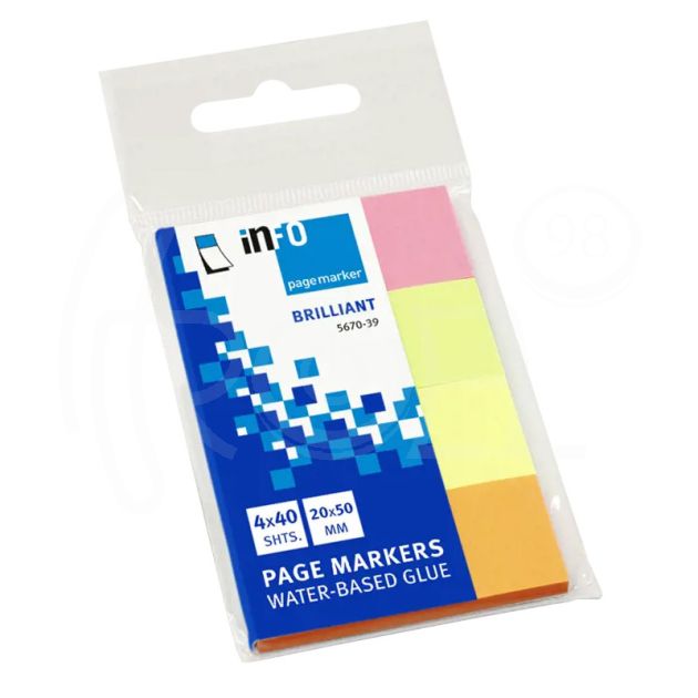 Индекси Global Notes, неон, 20 х 50 мм, 4 цвята х 50 л main product photo