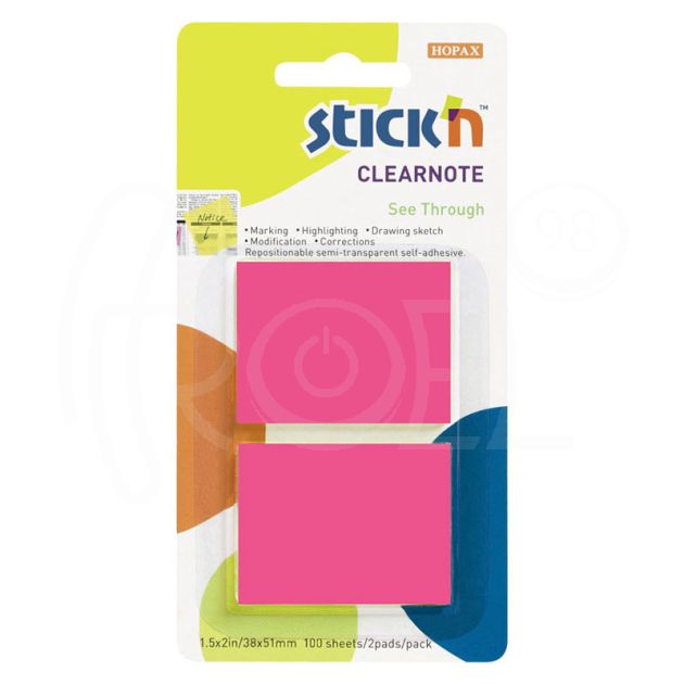 Индекси Stick'N, неон, 38 х 51 мм, 2 х 100 л. main product photo