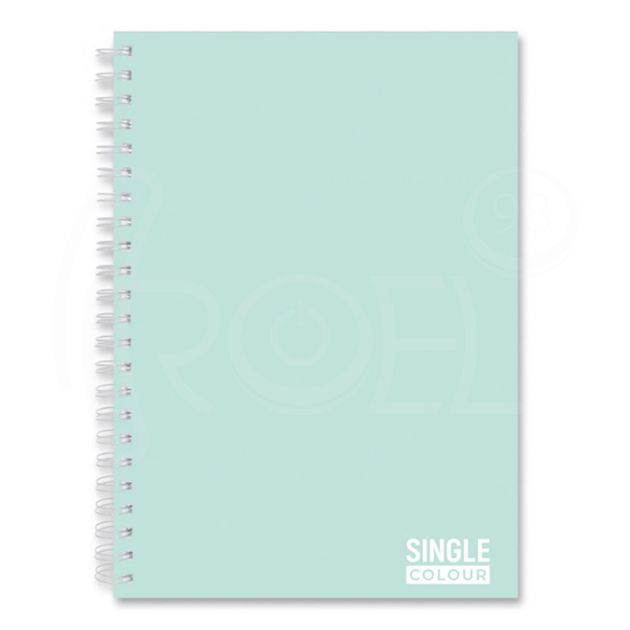 Тетрадка A4 спир. тв.корица Slim UV Pastel Single Colour, 100 л.ред, 2 теми, 80 г/м2 main product photo