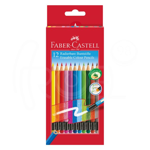 Цветни моливи Faber-Castell, изтриваеми, 12 цвята main product photo
