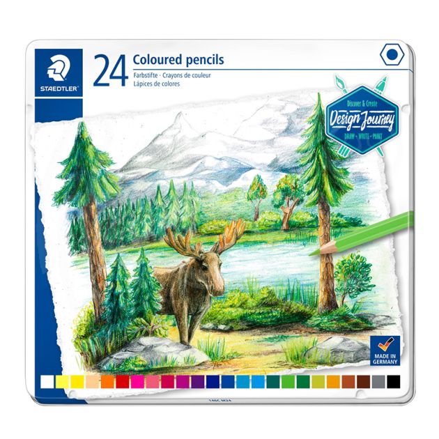 Цветни моливи Staedtler Design Journey, 12 цвята в метaлна кутия main product photo