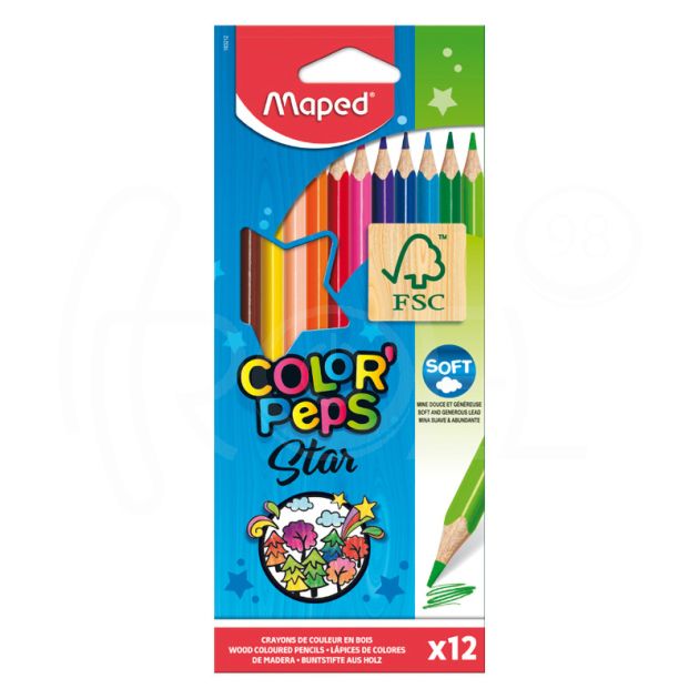 Моливи цветни Maped Color Peps, 12 цвята main product photo