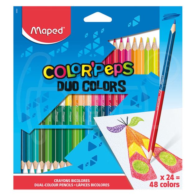 Цветни моливи Maped Color'Peps Duo, 24 броя - 48 цвята main product photo