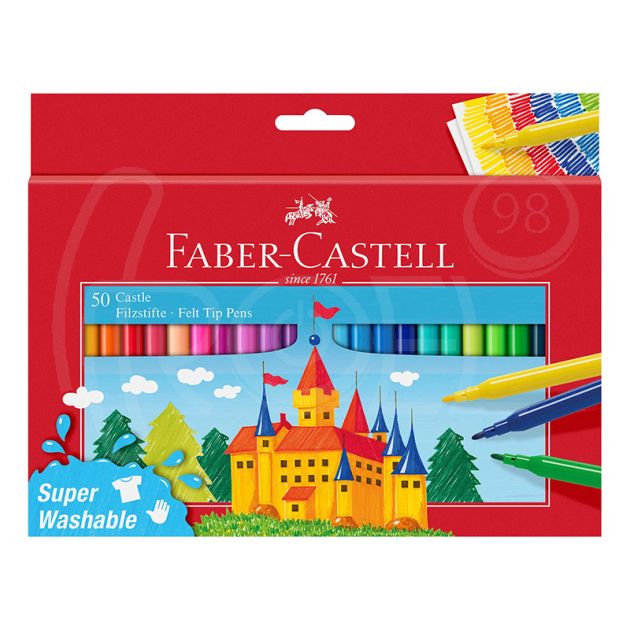 Флумастери Faber-Castell, Замък, 50 цвята main product photo