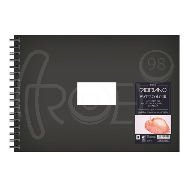Скицник за рисуване Fabriano, A4, 300 g/m2, 25% памук, спирала, твърда корица, 25 листа main product photo