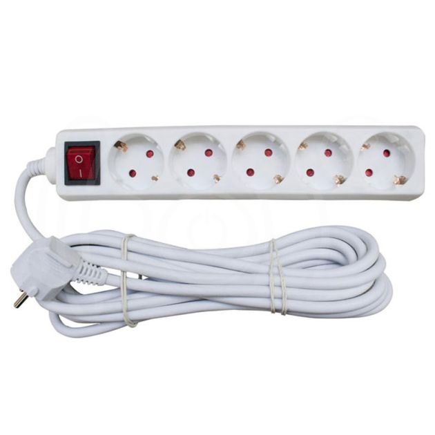 Разклонител с 5 гнезда с ключ, 5м кабел main product photo