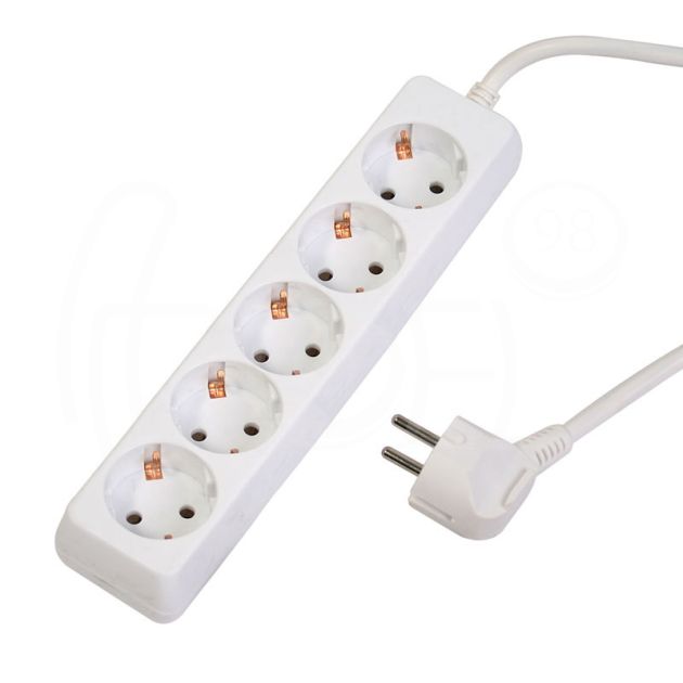 Разклонител с 5 гнезда, 3м кабел, без ключ main product photo