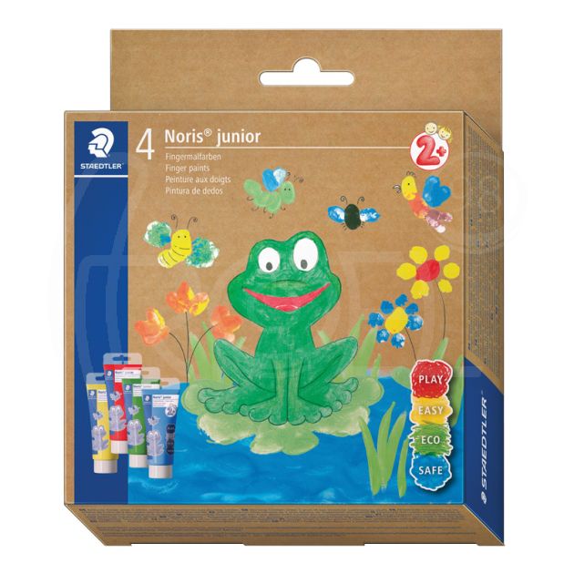 Боя Staedtler Noris Junior finger paint, 4 цвята x 75 мл. main product photo