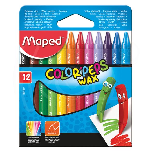 Восъчни пастели Maped Color Peps, 12 цвята main product photo