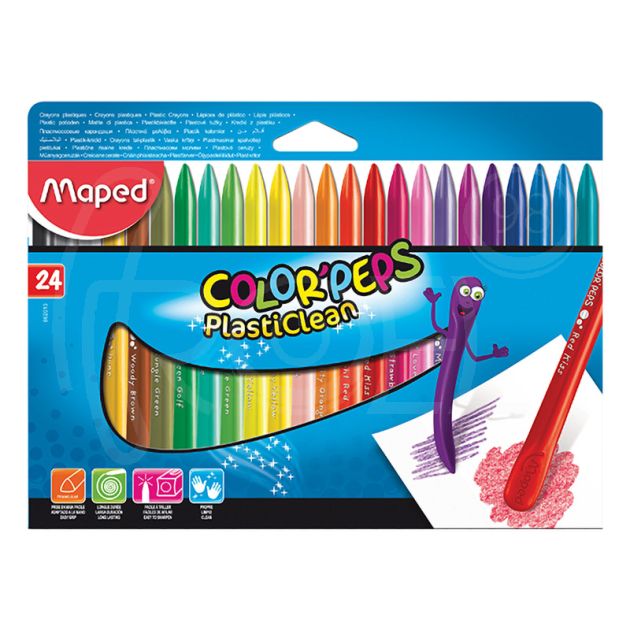 Восъчни пастели Maped Color Peps, 24 цвята main product photo