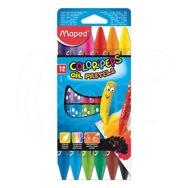 Маслени пастели Maped Color Peps, 12 цвята main product photo