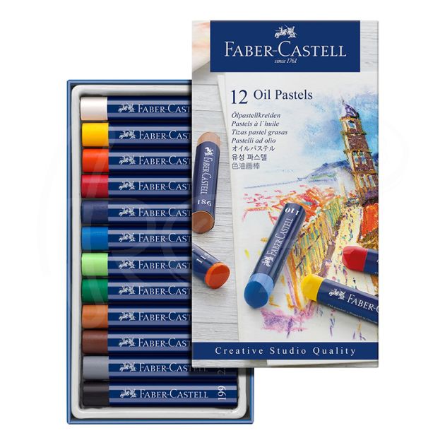 Маслени пастели Faber-Castell Goldfaber, 12 цвята main product photo