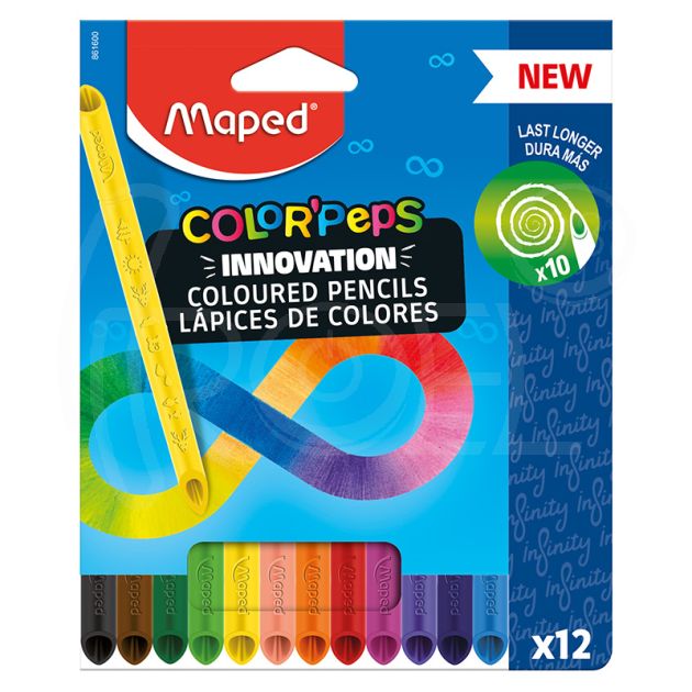 Цветни моливи Maped Color Peps Infinity, 12 цвята main product photo
