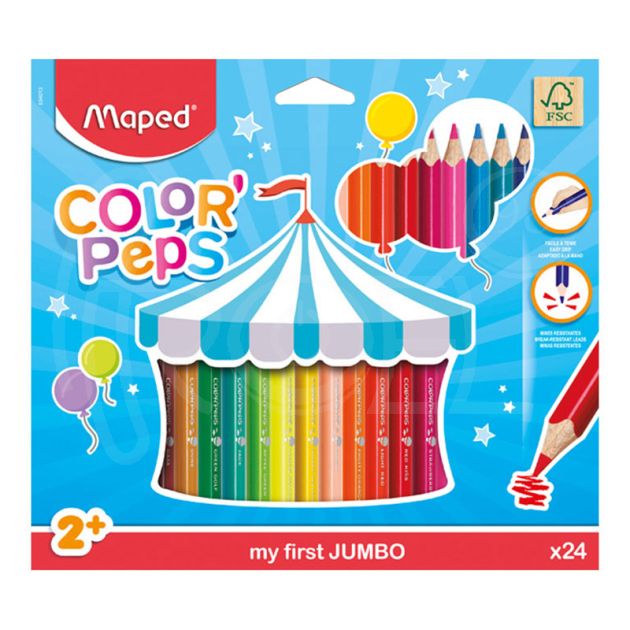 Цветни моливи Maped Color Peps Early  Age, 24 цвята main product photo