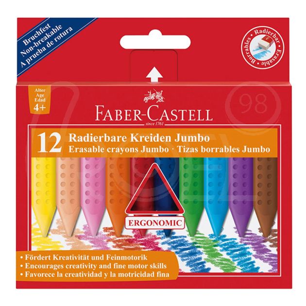 Пастели Faber Castell Jumbo Grip, 12 цвята main product photo
