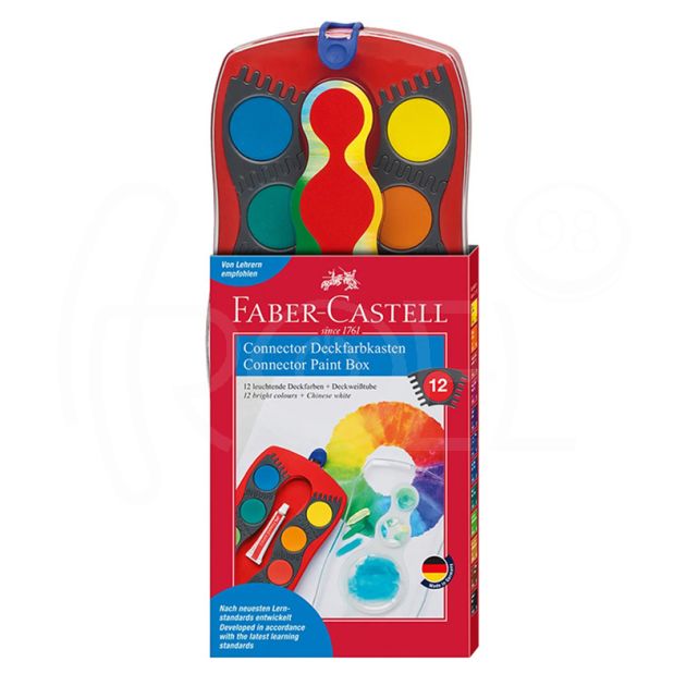 Акварелни бои Faber-Castell Connector, 12 цвята main product photo