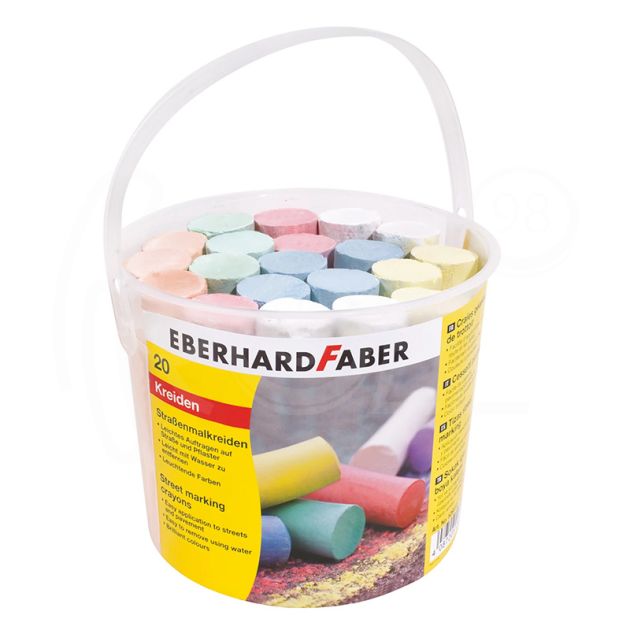 Тебешир Eberhard Faber, 6 цвята, 20 броя в кофа main product photo