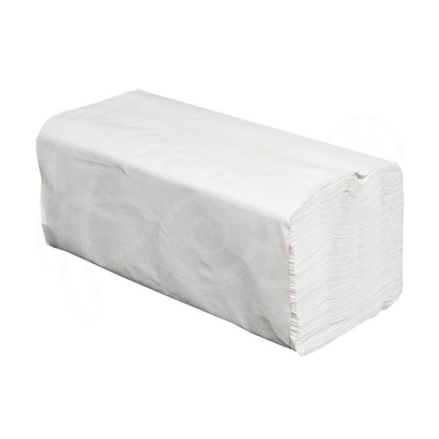 Кърпи за ръце на пачки, V-образни, 2-пластови, 200 откъса, бели, 100% целуоза main product photo