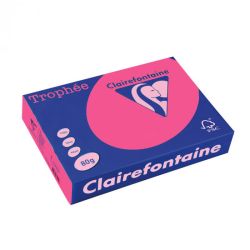 Картон цветен Clairefontaine, наситен, Intensive Pink, A4, 160 гр./м2, 250 листа