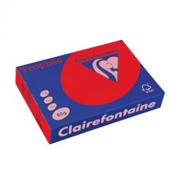 Копирна хартия цветна Clairefontaine, наситен, Intensive Red, A4, 80 гр./м2, 500 листа