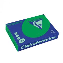 Картон цветен Clairefontaine, наситен, Forest Green, A4, 160 гр./м2, 50 листа