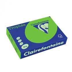 Картон цветен Clairefontaine, наситен, Intensive Green, A4, 160 гр./м2, 50 листа