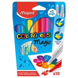 Флумастери Maped Color'Peps Magic, 8 цвята + 2 магически