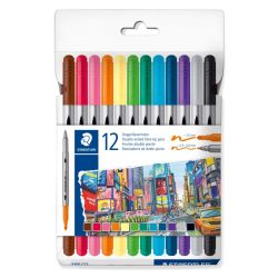 Двувърхи флумастри Staedtler NC 320, 12 цвята