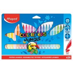 Флумастери Maped Color'Peps Jungle, 24 цвята