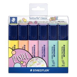 Комплект текстмаркери Staedtler 364, 6 пастелни цвята