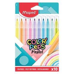 Флумастери Maped Color Peps Pastel, 10 цвята