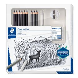 Комплект Staedtler Lumograph Charcoal, 12 части