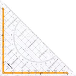 Триъгълник Rotring Centro, 23 см., 45°, с гриф за захващане