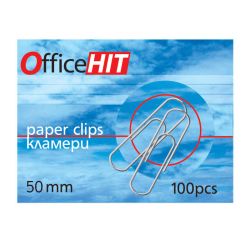 Кламери Office HIT, заоблени, 50 мм., 100 броя