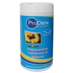 Почистващи кърпи Pro Clene SCP100T за екрани, в PVC кутия