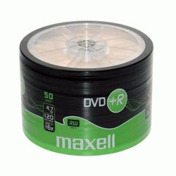 DVD+R диск MAXELL, 4.7 GB, 16x, целофан, 50 бр.