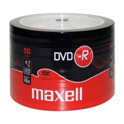 DVD - R диск MAXELL, 4.7GB, 16x, целофан, 50 бр.