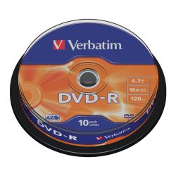 DVD - R диск VERBATIM AZO покритие, 4.7GB, 16x, шпиндел, 10 бр.