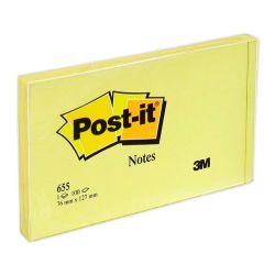 Самозалепващи листчета Post-it 655, 127 х 76 мм, 100 л., жълти