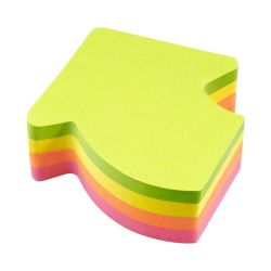 Кубче стрелка InfoNotes, неон, 4 цвята, 200 л.